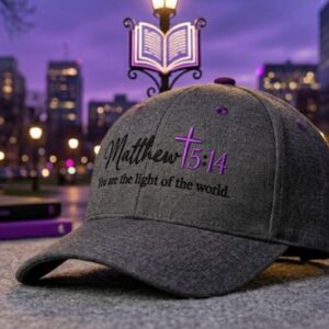 Matthew 5:14 Embroidered Dad Cap