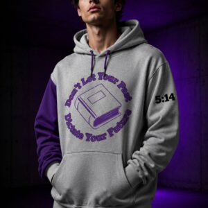 Elite 5:14 Grey & Purple Book Hoodie 